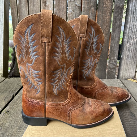 Ariat Other - Ariat Men’s Heritage Stockman Brown Leather Cowboy Western Boots 34920 Sz 10.5EE